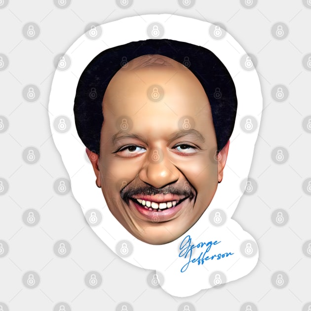 George Jefferson - Retro Fan Design Sticker by DankFutura